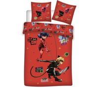 Housse de couette - Miraculous - Filles - 140 x 200 cm - Microfibre - Rouge