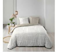 Douceur d'Intérieur Parure de lit 3 pièces Modul Naturel 240 x 220 cm 100% coton