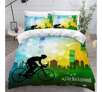 Housse De Couette Moto X Imprim¿¿ D Sport Extr¿ºme Parure De Lit Personnes Hypoallergique Microfibre Literie Pi¿¿Ces Avec Fermeture ¿¿Clair Et Taies D