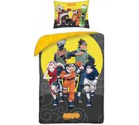 Halantex Parure de lit Naruto 5 personnages NA-3266BL Housse 140x200 + taie 70x90 coton Multicolore