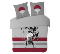 Housse De Couette Naruto Sasuke & Itachi Coton Gris 200X200 63X63