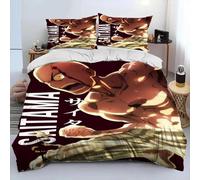 Housse De Couette One-Punch Man Saitama, Parure De Lit Avec Taie D'oreiller, Motif Anime One-Punch Man, Pour Garcon S Et Filles, Taille Double Et Queen Size, Textile De Maison