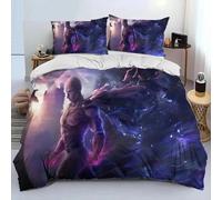 Housse De Couette One-Punch Man Saitama, Parure De Lit Avec Taie D'oreiller, Motif Anime One-Punch Man, Pour Garcon S Et Filles, Taille Double Et Queen Size, Textile De Maison