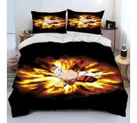 Housse De Couette One-Punch Man Saitama, Parure De Lit Avec Taie D'oreiller, Motif Anime One-Punch Man, Pour Garcon S Et Filles, Taille Double Et Queen Size, Textile De Maison