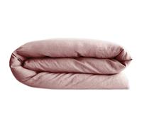 Housse de couette PALACE pur coton lavé 140x200 cm uni rose