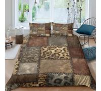 Housse de Couette Patchwork Animal 3D Printed, Microfibre Couvre-lit