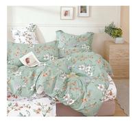 Housse de Couette Percale 100% Coton 80 Fils 240x220cm avec 2 taies d'oreiller 65x65cm Parure 3 Pièces FC-2505
