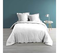 Housse de couette percale de coton luxe 220 x 240 cm Blanc