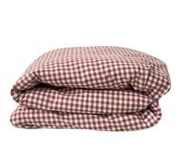 Housse de couette percale de coton Vichy Sienne (100 x 140 cm)