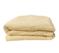 Housse de couette percale de coton Vichy Tournesol (75 x 120 cm)