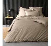Douceur d'Intérieur Housse de couette Percaline 240 x 220 cm 100% percale de coton Sable