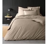 Douceur d'Intérieur Housse de couette Percaline Percale de coton 240x260 cm Sable