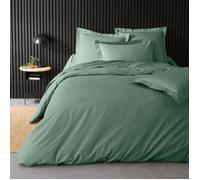 Douceur d'Intérieur Housse de Couette Percaline 240 x 260 cm 100% Percale de Coton Tilleul