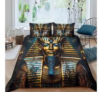 Housse de Couette Pharaon 3D Printed, Microfibre Couvre-Lit Fermeture