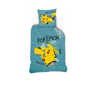 Housse de couette pikachu pokémon coton bleu 140X200 63X63