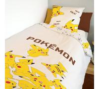 Housse De Couette Pikachu Pokémon Coton Ecru 140X200 63X63