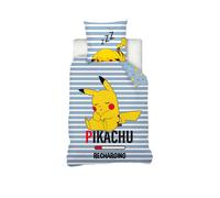 Housse De Couette Pokémon Pikachu Dodo Coton Bleu 140X200 63X63