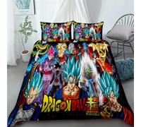Housse De Couette Populaire Dragon Ball Z Super Saiyan Son Goku Imprime Ensemble De Literie Simple Pleine Taille King Size Lit Enfant Cadeau