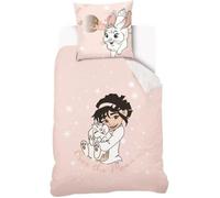Housse De Couette pour Enfant Fille - NETFLIX - OVER THE MOON - Rose - 100% Coton