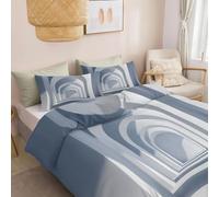 Housse de Couette pour Enfants Adultes Filles, Gris Bleu Architecture Moderne Lumière Du Soleil Arche Parure de Lit 220 x 240 cm - Microfibre Parure Housse de Couette avec Fermeture éclair Room Decor