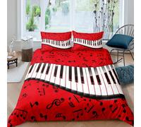 Housse De Couette Pour Enfants Avec Motif De Notes De Musique, Ensemble De Literie Pour Enfants, Garçons Et Filles, Décoration De Chambre, Housse De Couette Chic Sur Le Thème De La