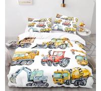 Housse De Couette Pour Enfants, Ensemble De Housse De Couette Pour Garcon S, Ensemble De Literie Pour Tracteur, Ensemble De Housse De Couette Pour Chariot À Outils De Ferme De Camion, Cadeau De Vacanc