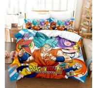 Housse De Couette Pour Enfants, Literie Anime Goku Dragon Ball, Ensemble Ball Cartoon, Chambre D'enfant Garçon, Simple, Grand, Simple, Double