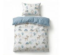 Housse de Couette pour Nouveau-né Baby Safe 120 x 90 cm - 100% Coton Biologique - Draps de Lit Simple Certifiés Oeko-TEX pour Enfants - Parure de Lit Cactus