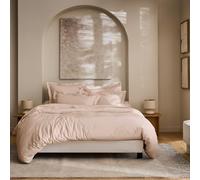 Housse de Couette Prestige 100% Satin de Coton Peigné 120 Fils/cm² Coton Pur (Rose Blush, Housse de Couette 240 x 220 cm)