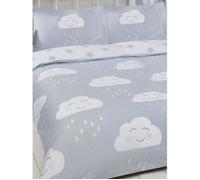 Housse de couette - PriceRightHome - Double plaisir de nuages - Gris et blanc - Synthétique