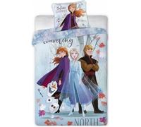 Housse de couette - REINE DES NEIGES 2 - 140x200 cm - Microfibre - Taie 63x63 cm - Bleu