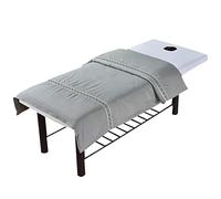 Housse de Couette remplaçable en Coton pour Salon de beauté, Housse de Couette pour Table de lit de Massage Spa sans Insert, Housse de Couette Douce de Couleur Unie(120x180cm(47x71)(no Core), Grey)