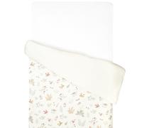 Housse de couette réversible en gaze de coton aube aube, écru 80X120