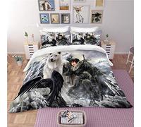Housse De Couette Réversible Toute L'année I Wolf, Sauvage I Avec Fermeture à Glissière I Légère, Douce, Respirante Et Hypoallergénique (Wolf 03,200x200cm(1.5M/1.8MBed))