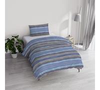 Housse de Couette River en Coton et Fibres recy s, lit Simple, modèle : Rio Blue, confectionné en Italie, Twin