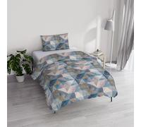 Housse de Couette River en Coton et Fibres recy s, lit Simple, modèle : Sepik Blue, confectionné en Italie, Twin