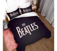Housse De Couette Rock Band The Beatles Taie D'oreiller Parure De Lit Anti-Acariens Douce 15% Coton + 85% Microfibre