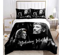 Housse De Couette Rock Johnny Hallyday Taie D'oreiller Parure De Lit Garcon Fille Chambre Decoration Enfants Cadeau Simple Double Grande Taille