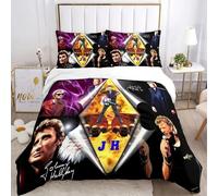 Housse De Couette Rock Johnny Hallyday Taie D'oreiller Parure De Lit Garcon Fille Chambre Decoration Enfants Cadeau Simple Double Grande Taille