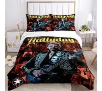 Housse De Couette Rock Johnny Hallyday Taie D'oreiller Parure De Lit Garcon Fille Chambre Decoration Enfants Cadeau Simple Double Grande Taille