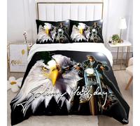 Housse De Couette Rock Johnny Hallyday Taie D'oreiller Parure De Lit Garcon Fille Chambre Decoration Enfants Cadeau Simple Double Grande Taille