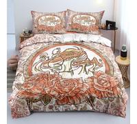 Housse De Couette Rose Rose, Housse De Couette En Forme De Champignon, King, Mignon, Ensembles De Lit Floraux, Avec N?Ud, Montre De Poche, Imprim¿¿ D'amour
