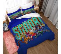 Housse De Couette Scooby Doo En Coton Doux Pour La Peau, Dortoir Étudiant Simple, Couchage Nu, Maison Double, Doo