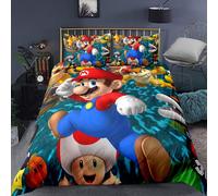 Housse De Couette Simple Et Double Meete Design Super Mario Parure De Lit Housse De Couette Avec Taie D'oreiller Assortie