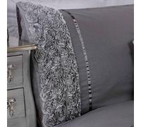 Rapport Duvet Ensemble de housse de couette Literie Rose et ruban surélevés Polycoton, coton et polyester