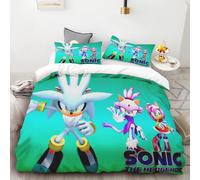 Housse De Couette Sonic 3d Exquis Dessin Anime Anime Impression Numérique Parure De Lit Couette Lit Jeunesse Decoration Maison Enfants Garçons Cadeau