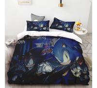 Housse De Couette Sonic 3d Exquis Dessin Anime Anime Impression Numérique Parure De Lit Couette Lit Jeunesse Decoration Maison Enfants Garçons Cadeau