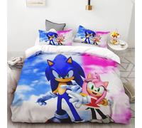 Housse De Couette Sonic 3d Exquis Dessin Anime Anime Impression Numérique Parure De Lit Couette Lit Jeunesse Decoration Maison Enfants Garçons Cadeau