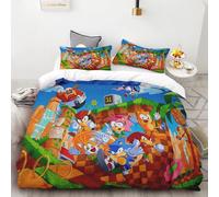 Housse De Couette Sonic Game Cartoon Duvet Quilt Housse De Couette Ensembles Chambre Maison Ensemble De Literie Enfants Garçons Filles Enfants Cadeau De Vacances
