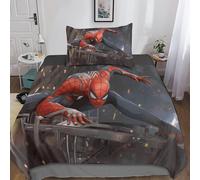 Housse De Couette Spider-Man 3 Pieces, Ensemble De Literie Recto Verso À Motifs De Personnages De Films Marvel, Housse De Couette En Microfibre Douce Et Légère Avec Fermeture Éclai